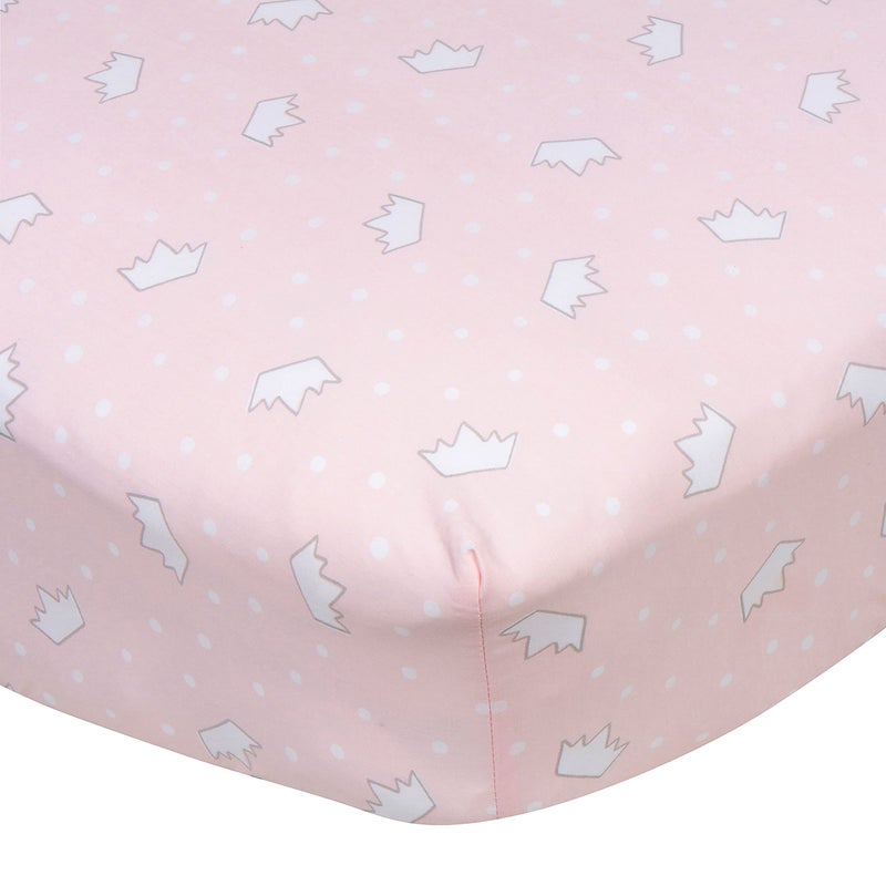 Gerber Gerber Baby Boys Girls Neutral Newborn Infant Baby Toddler Nursery 100% Cotton Fitted Bedding Crib Sheet  Leaves Pink  28"" x 52""  - Image 4