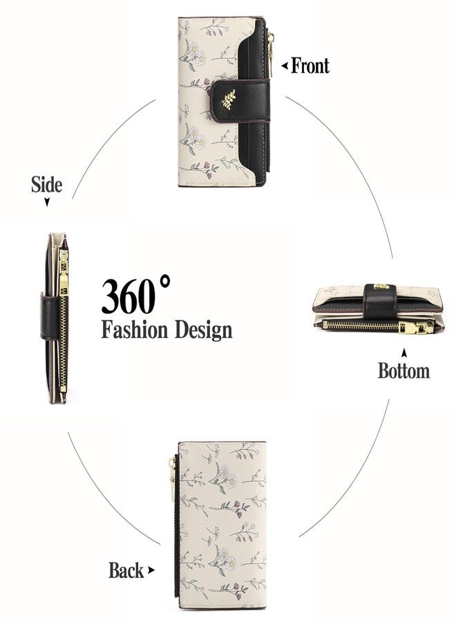 GAEKEAO Small Wallets for Women RFID Blocking Leather Bifold Zipper Pocket Wallet Credit Card Holder with ID Window - Image 4