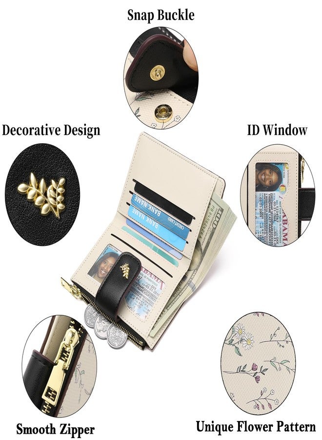 GAEKEAO Small Wallets for Women RFID Blocking Leather Bifold Zipper Pocket Wallet Credit Card Holder with ID Window - Image 5