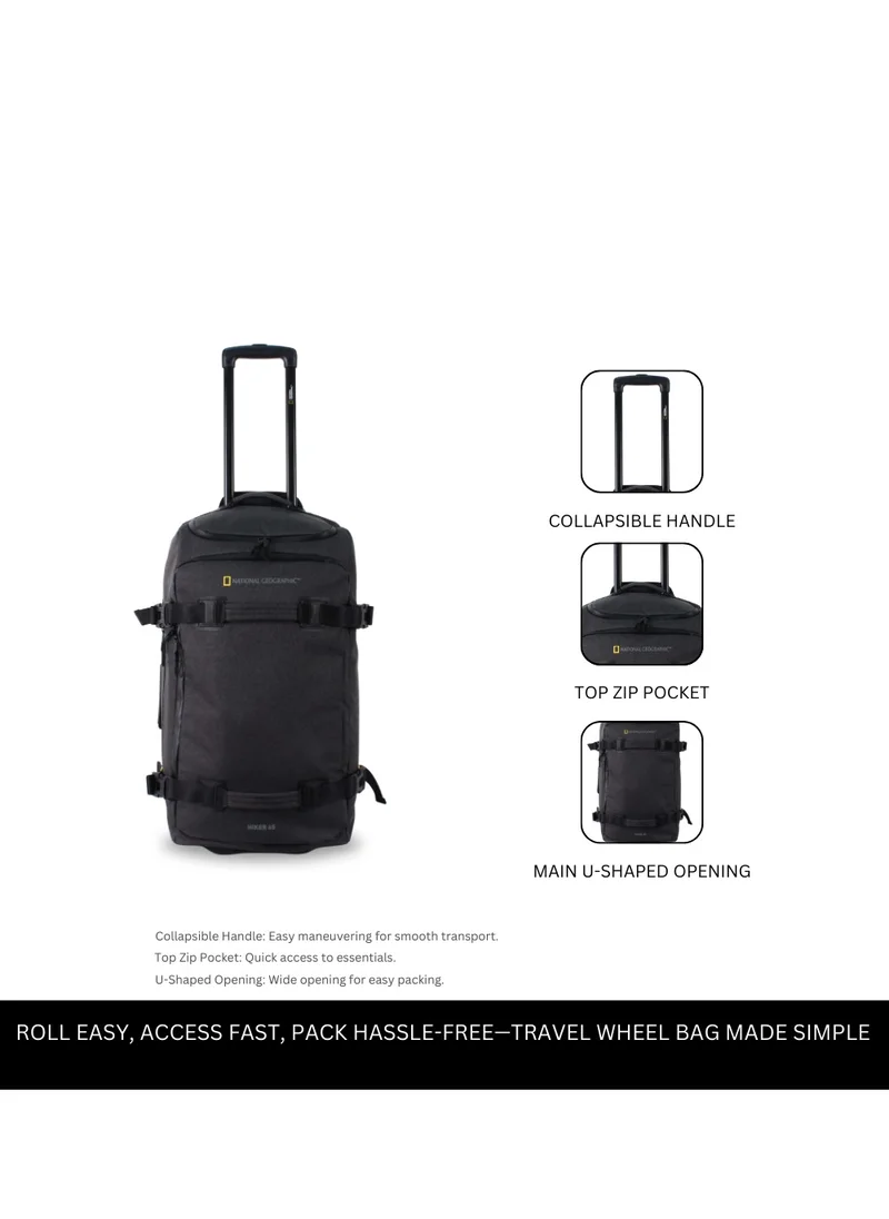 NATIONAL GEOGRAPHIC National Geographic Expedition 24 Inches Backpack Black - Bottom Protectors, Durable, Water Resistant, Lightweight, Business Wheel Travel Trolley Bag for Men And Women.