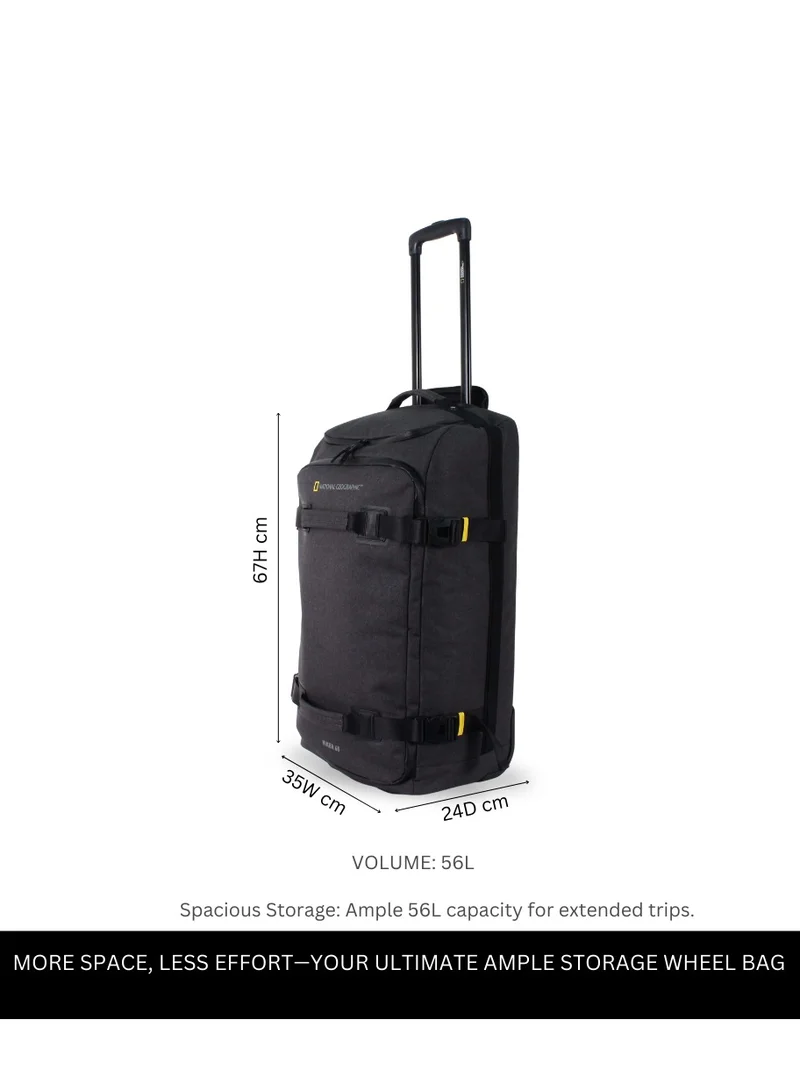 NATIONAL GEOGRAPHIC National Geographic Expedition 24 Inches Backpack Black - Bottom Protectors, Durable, Water Resistant, Lightweight, Business Wheel Travel Trolley Bag for Men And Women.