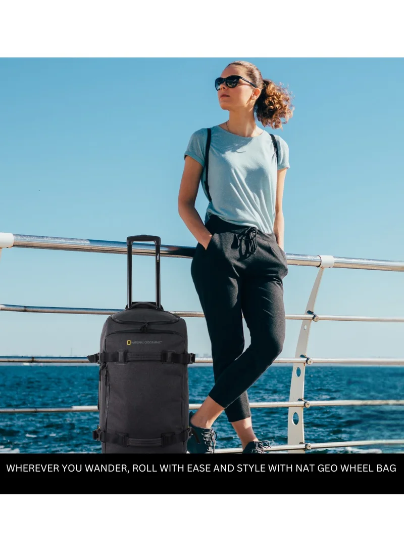 NATIONAL GEOGRAPHIC National Geographic Expedition 24 Inches Backpack Black - Bottom Protectors, Durable, Water Resistant, Lightweight, Business Wheel Travel Trolley Bag for Men And Women.