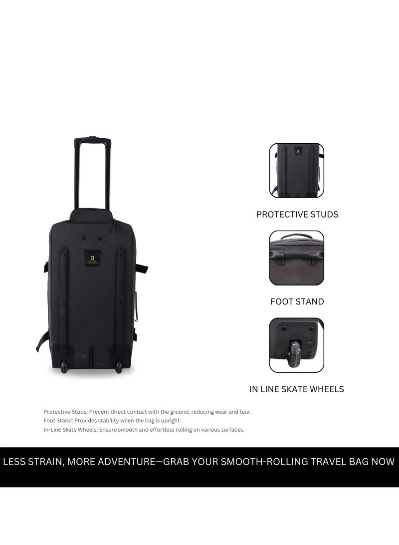 National Geographic  National Geographic Expedition 24 Inches Backpack Black - Bottom Protectors, Durable, Water Resistant, Lightweight, Business Wheel Travel Trolley Bag for Men And Women.  | Best Price UAE