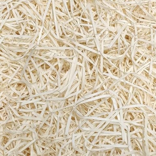 JPPL Shredded Paper 80gm | Silicon Crinkle Cushion Paper for Hamper, Gift Box Packing & DIY Craft | Cream/Beige | Eco-Friendly, Recyclable Filler for Basket & Festive Decoration - Image 1