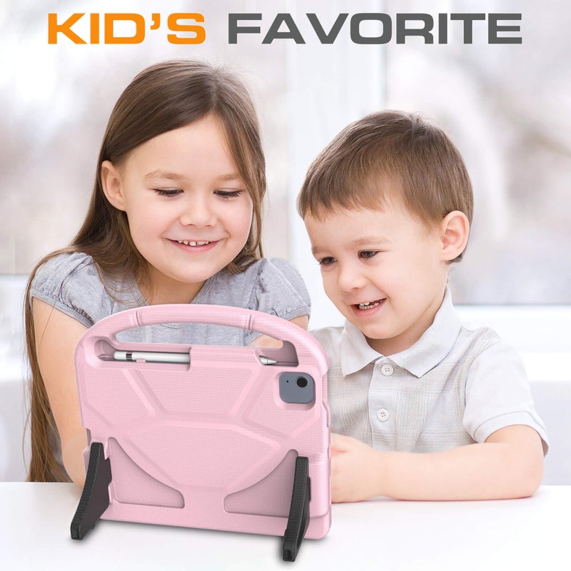 TOEVEK Kids Case for iPad (A16) 11th Generation 11 Inch 2025/iPad 10th Generation 10.9 Inch 2022, with Screen Protector and Pencil Holder, Shockproof Handle Stand Cover for iPad 11/10 Gen, Light Pink - Image 3