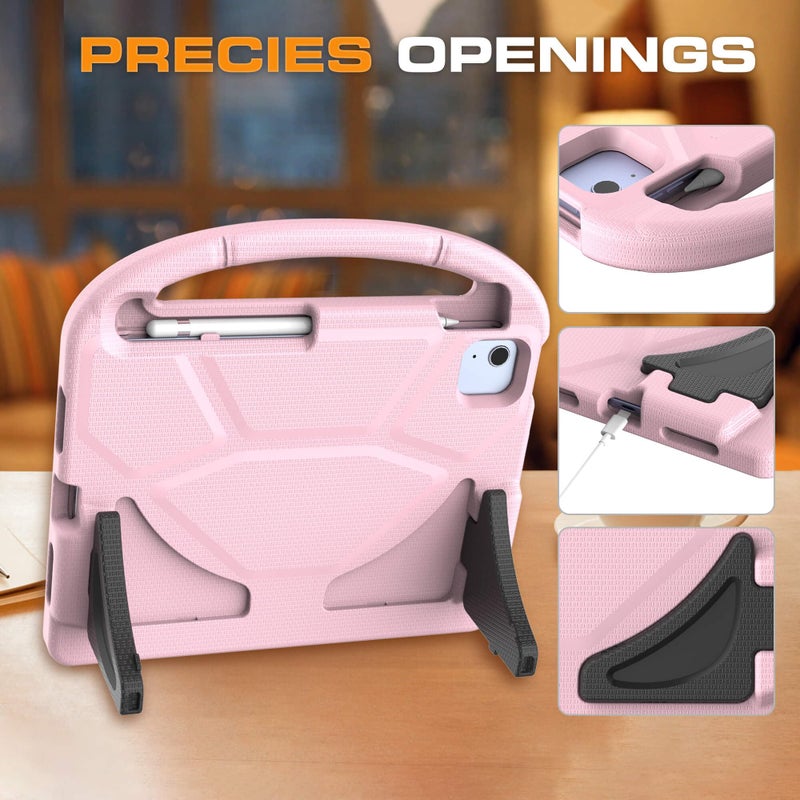 TOEVEK Kids Case for iPad (A16) 11th Generation 11 Inch 2025/iPad 10th Generation 10.9 Inch 2022, with Screen Protector and Pencil Holder, Shockproof Handle Stand Cover for iPad 11/10 Gen, Light Pink - Image 5