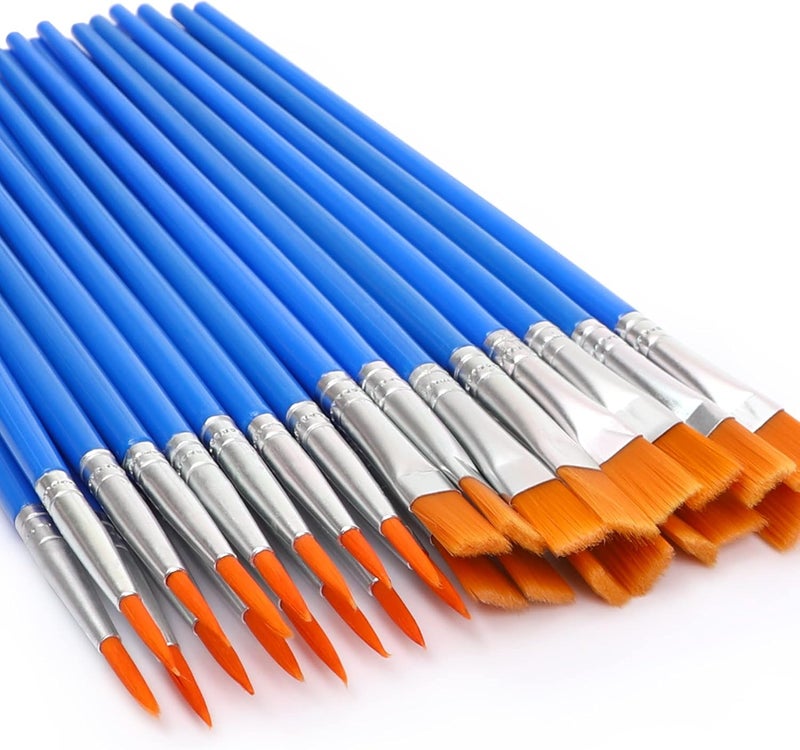 UPINS 30 Pcs Paint Brushes, Small Brush Bulk for Detail Painting - Image 1