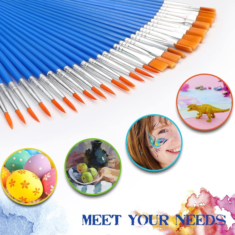 UPINS 30 Pcs Paint Brushes, Small Brush Bulk for Detail Painting - Image 4