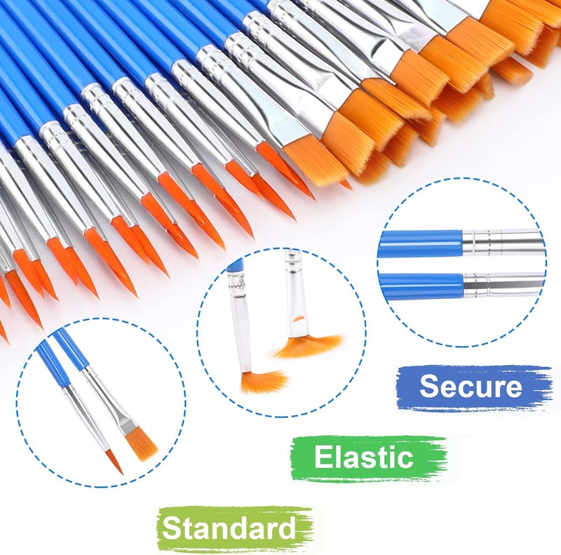 UPINS 30 Pcs Paint Brushes, Small Brush Bulk for Detail Painting - Image 3