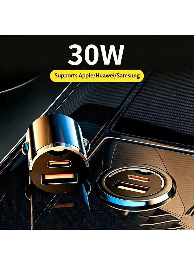 جبني شاحن سيارة صغير GPNE بقوة 30 واط مع منفذي USB-A وUSB-C - Image 3