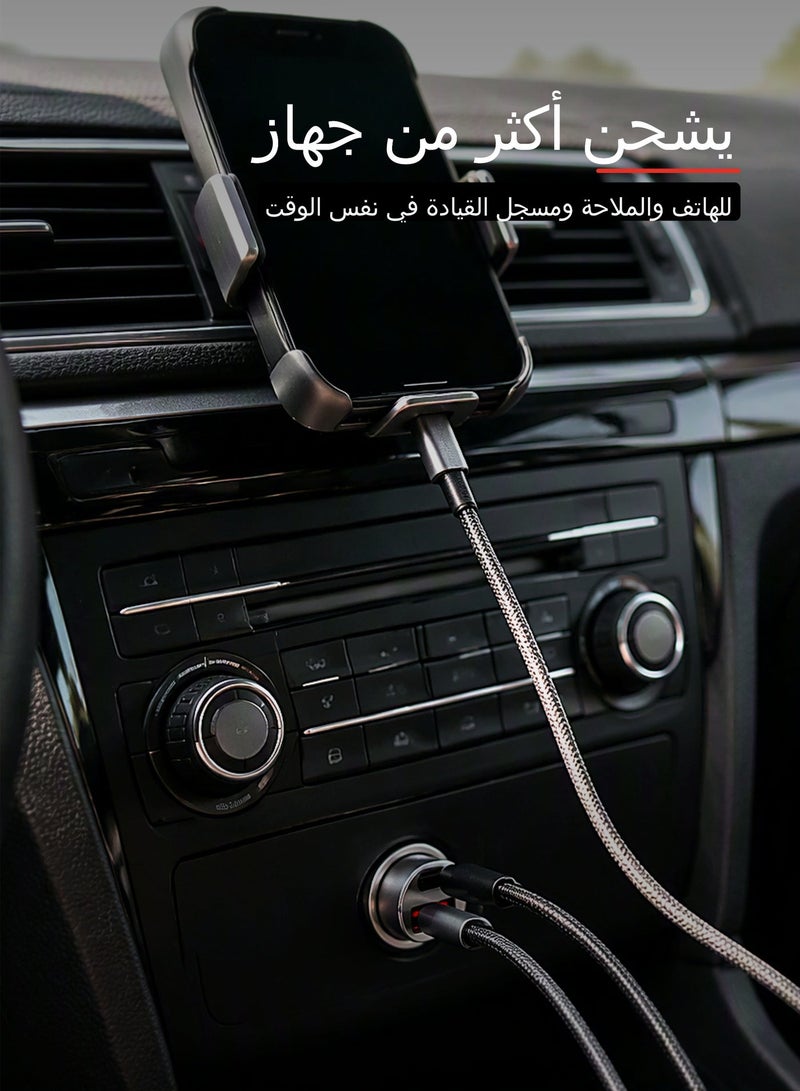 GPNE 30W Mini Car Charger with USB-A and USB-C Ports - Image 3