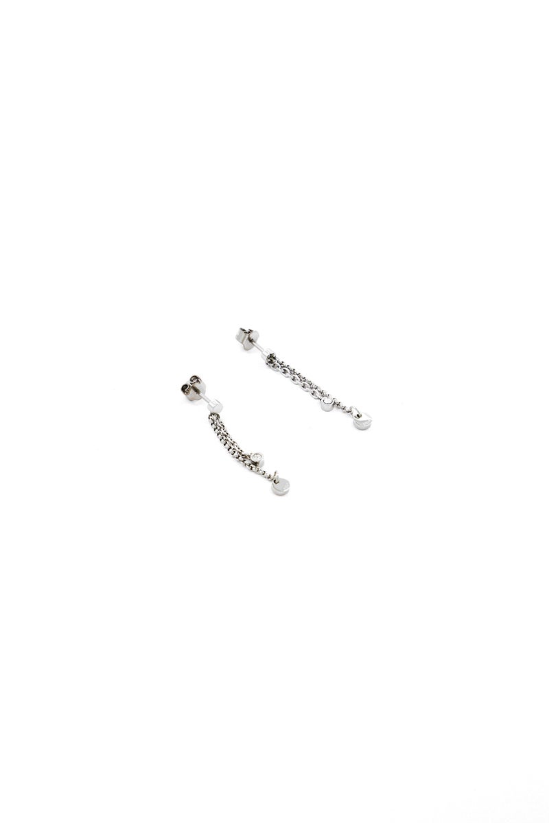 BOSS Women 1 Pair Iris Stainless Steel Dangling Earrings, Silver  - Image 1