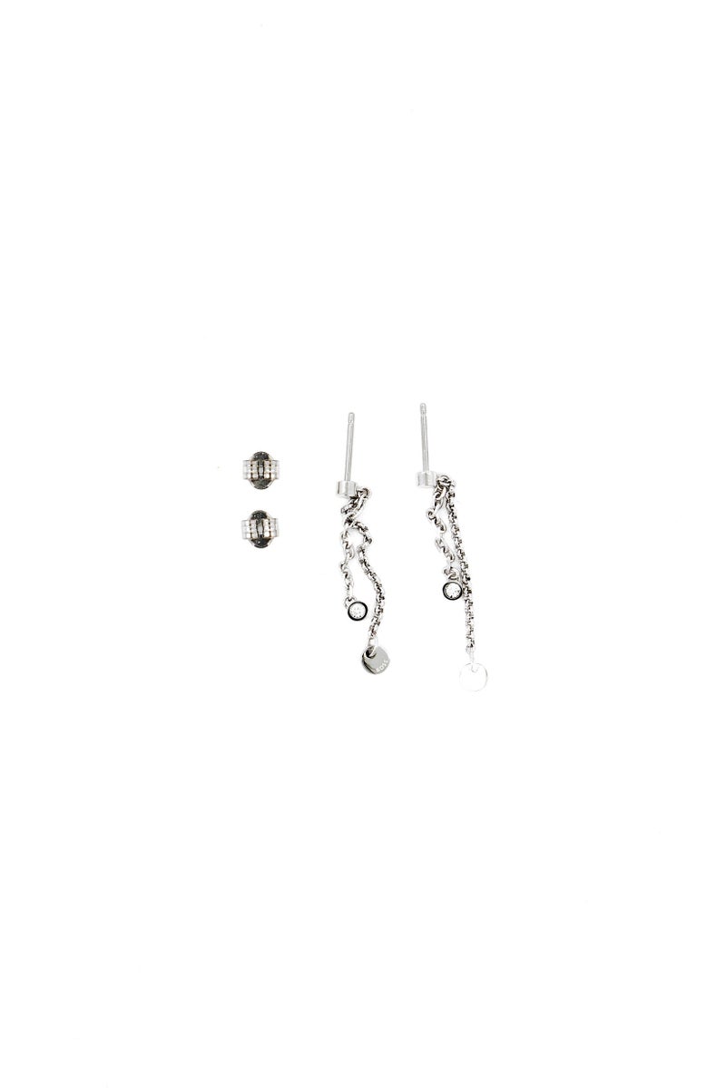 BOSS Women 1 Pair Iris Stainless Steel Dangling Earrings, Silver  - Image 3