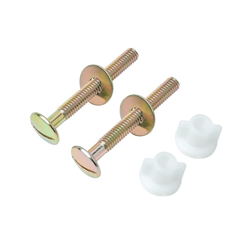 A.I.FORCE 2Pcs Toilet Seat Screws, Steel Toilet Seat Hinge Bolts and Nuts, Heavy Duty Toilet Seat Fastener with Plastic Nuts and Metal Washers, Toilet Hardware Replacement for Top Mount Toilet Seat Hinges - Image 4