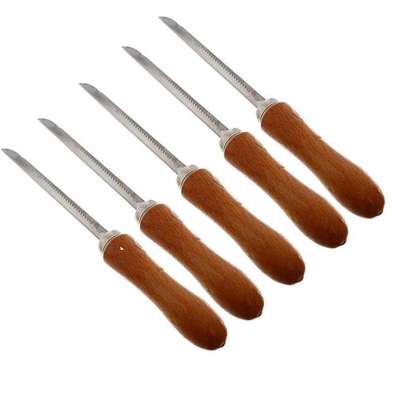 Stainless Steel Corer with Wooden Handle - 5 Pieces