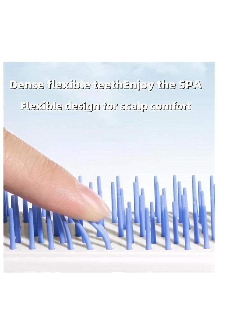 مشط تدليك مضاد للكهرباء الساكنة، فرشاة شعر مريحة وسهلة التنظيف الذاتي مثالية للنساء، مشط تدليك سريع التنظيف بسحب واحد، ميزة التنظيف الذاتي المبتكرة (وردى) - Image 3