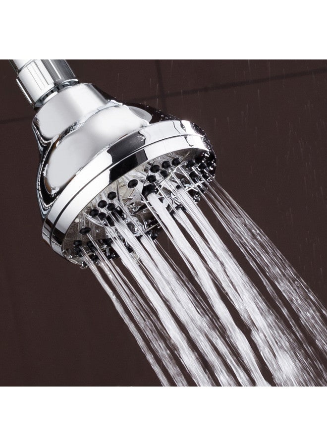 AquaDance Chrome Finish 6-Setting Shower Head for Maximum Power. Enjoy 2.5 gpm Spiral High Performance Luxury Even Under Low Water Pressure - Image 4