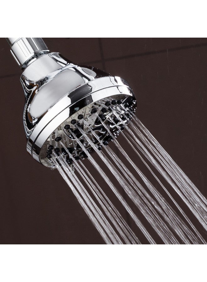 AquaDance Chrome Finish 6-Setting Shower Head for Maximum Power. Enjoy 2.5 gpm Spiral High Performance Luxury Even Under Low Water Pressure - Image 3