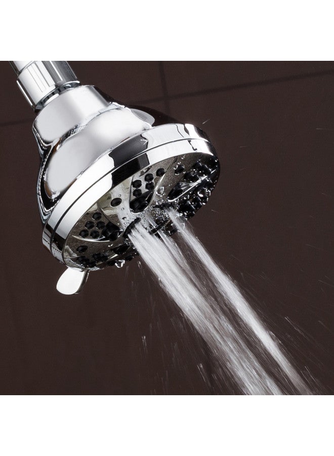 AquaDance Chrome Finish 6-Setting Shower Head for Maximum Power. Enjoy 2.5 gpm Spiral High Performance Luxury Even Under Low Water Pressure - Image 2