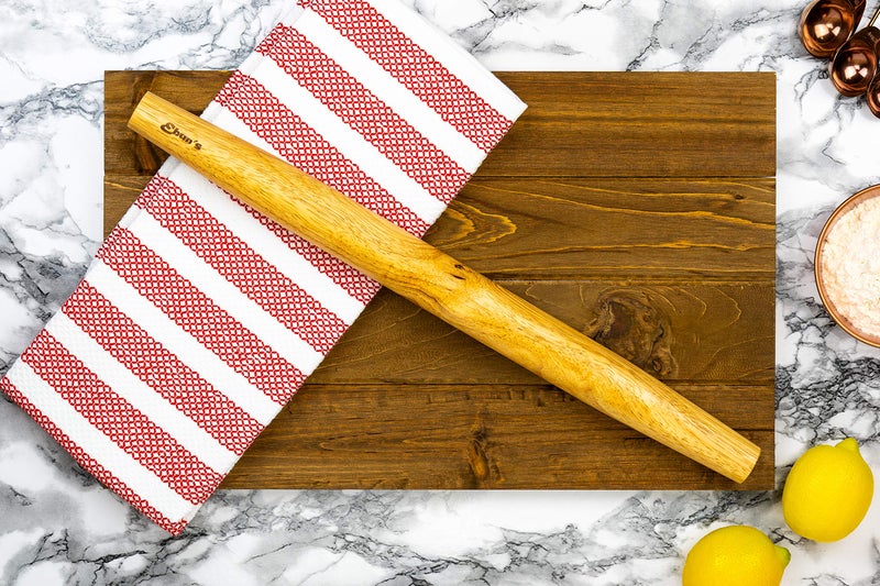 Ebuns French Rolling Pin – 18 Inch Wooden Dough Roller for Baking Pizza, Pie Crust, Cookies & Pasta | Essential Kitchen Tool & Gift for Bakers, Chefs & Home Cooks - Image 2
