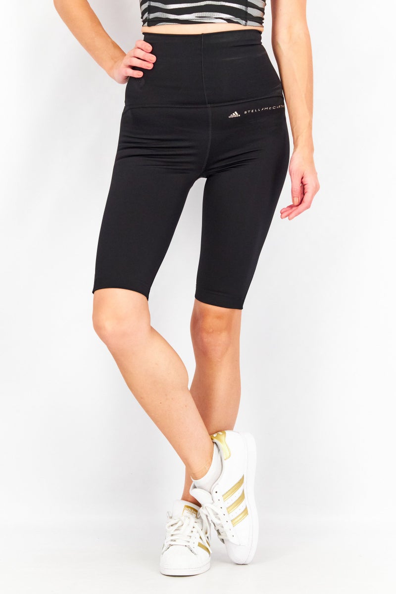 Adidas Women Sportswear Fit Training High Waist Bike Shorts, Black - Image 1