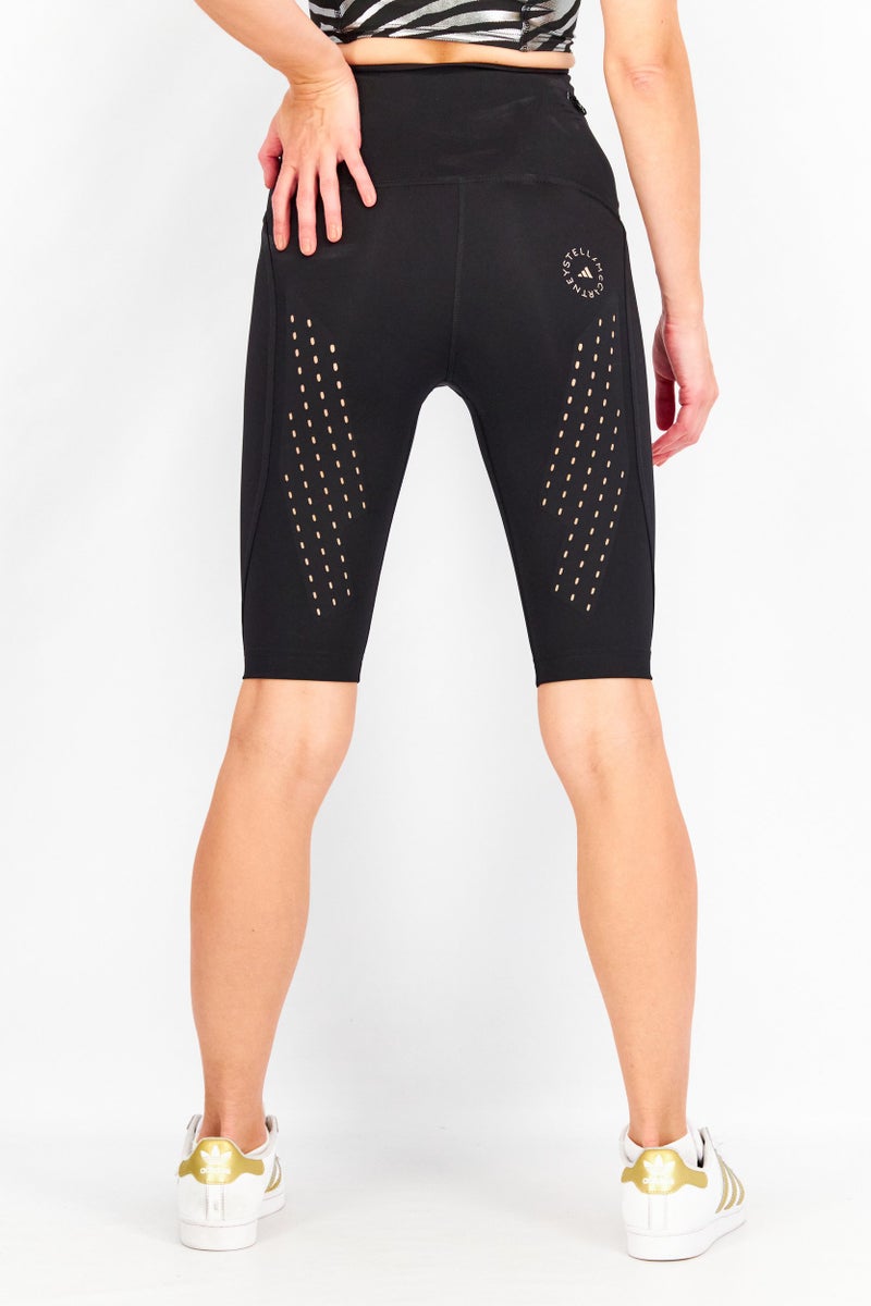 Adidas Women Sportswear Fit Training High Waist Bike Shorts, Black - Image 3