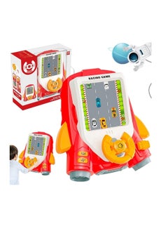UKR UKR Simulation Steering Wheel Racing Toy – Driving Obstacle Avoidance Game with 11 Challenges & Musical Songs for Kids 3+ | Interactive Red Racing Toy for Toddlers | Fun Educational Toy for Early Learning & Development  - Image 1
