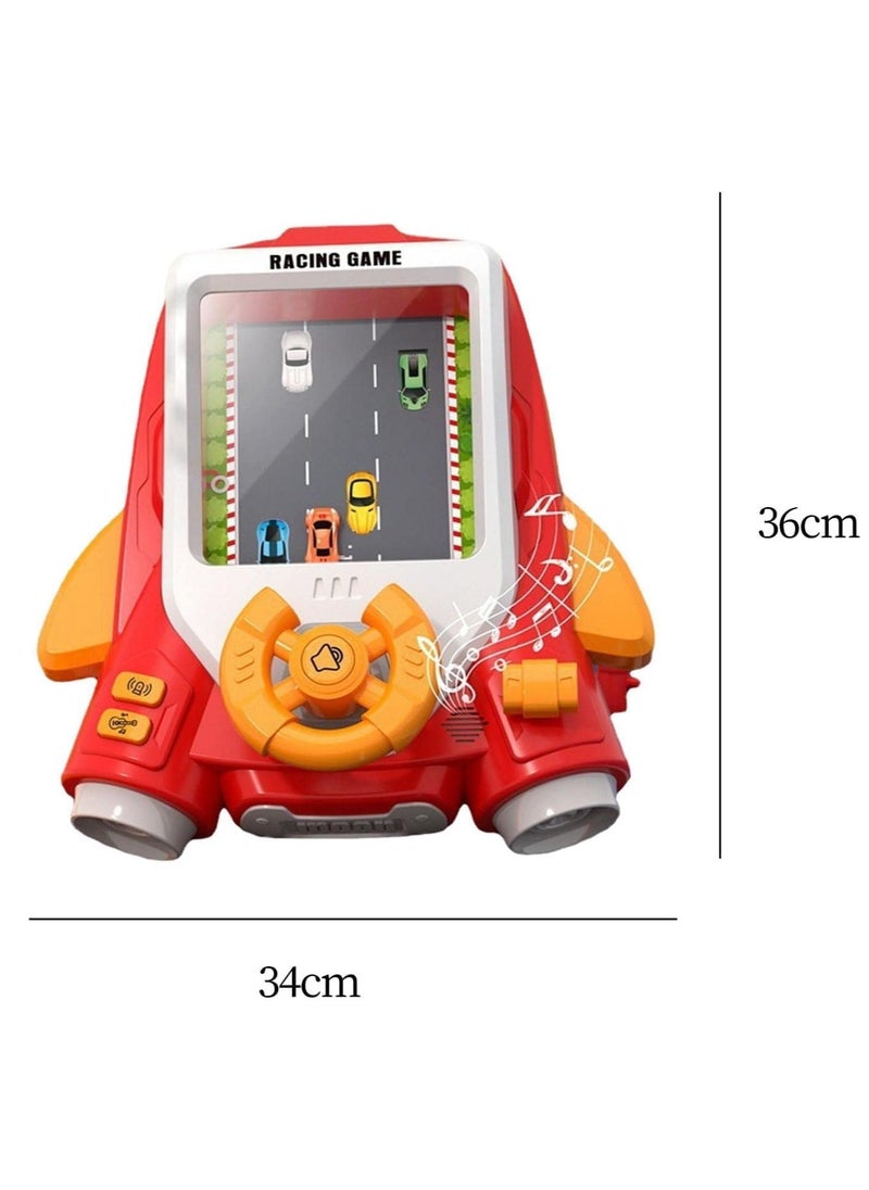 UKR - UKR Simulation Steering Wheel Racing Toy – Driving Obstacle Avoidance Game with 11 Challenges & Musical Songs for Kids 3+ | Interactive Red Racing Toy for Toddlers | Fun Educational Toy for Early Learning & Development - Image 1