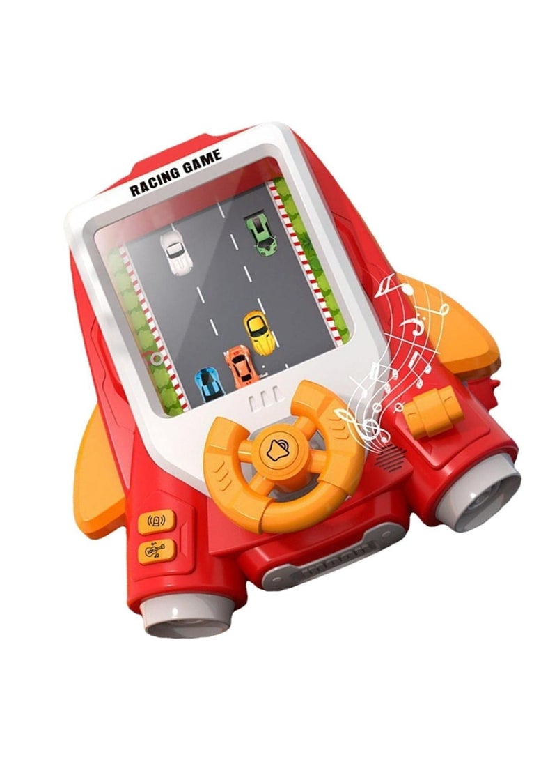 UKR - UKR Simulation Steering Wheel Racing Toy – Driving Obstacle Avoidance Game with 11 Challenges & Musical Songs for Kids 3+ | Interactive Red Racing Toy for Toddlers | Fun Educational Toy for Early Learning & Development - Image 1