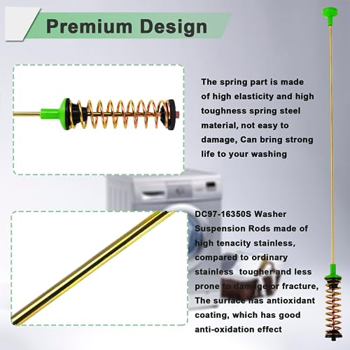 Cooouds DC97-16350S DC97-16350U DC97-16350T DC97-16350E Suspension Rods(26.4in) Replaces DC97-16350D Rods, Fit for Samsung Washer WA50R5200AW, WA50R5400AV, WA50r5400AW, WA45n3050aw-10 Year Warranty. - Image 3
