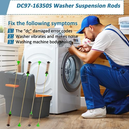 Cooouds DC97-16350S DC97-16350U DC97-16350T DC97-16350E Suspension Rods(26.4in) Replaces DC97-16350D Rods, Fit for Samsung Washer WA50R5200AW, WA50R5400AV, WA50r5400AW, WA45n3050aw-10 Year Warranty. - Image 4