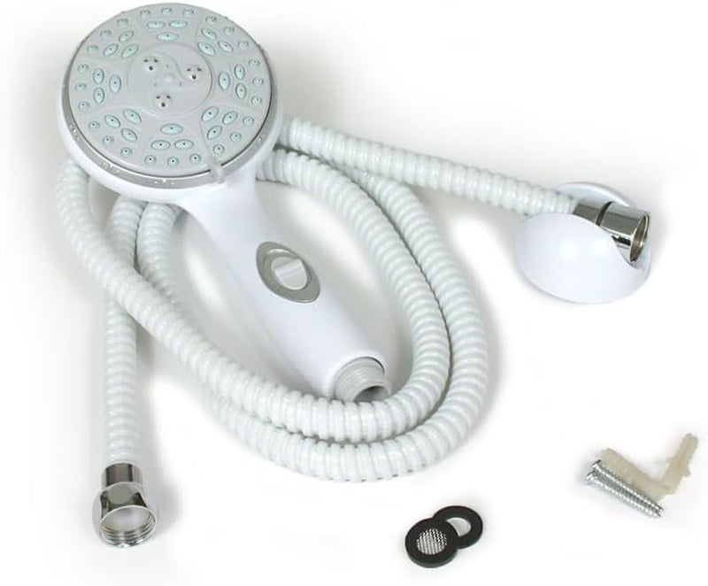 Camco RV/Marine Shower Head Kit | Conserve Water with Convenient On/Off Switch | Ergonomically Designed | White (43714) - Image 1