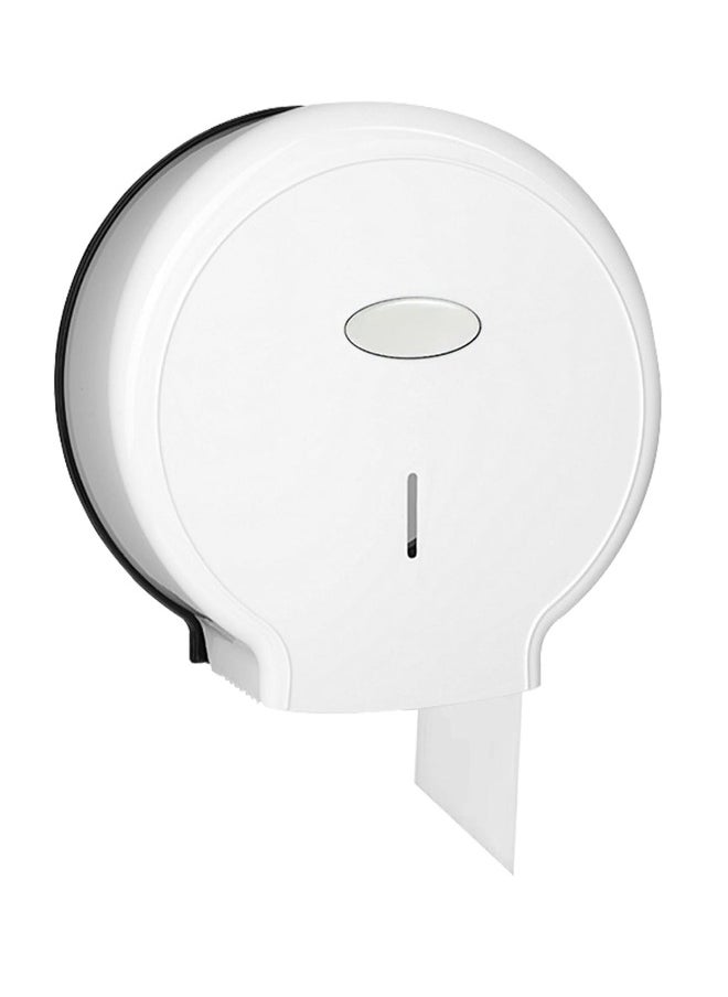 Generic - Wall Mounted Toilet Roll Dispenser 10.6×11.0×4.7inch Jumbo Toilet Paper Holder for Bathroom Waterproof and Durable No Punching Required Plastic Paper Dispenser for School Bathroom Office White - Image 1