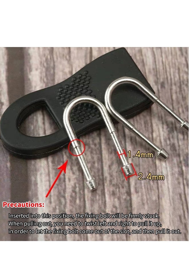 Zipper Pulls, 40PCS Black Universal Zipper Pulls, Tabs Detachable Zipper Repair Kit for Luggage, Backpacks, Jackets, Clothes, Boots, Purse, Coat, Suitcase (Large+Small) - Image 5