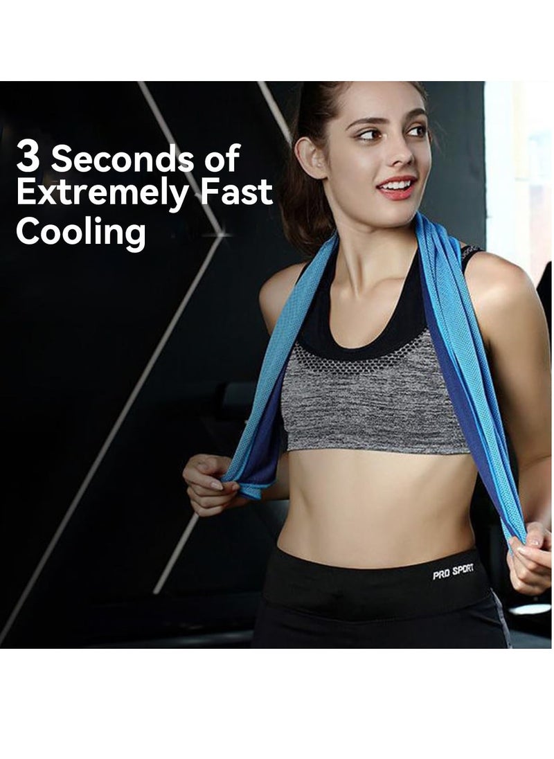PAMEER 6-Pack Cooling Towel, Ice Towel, Microfiber Sweat Towel Cloth, Soft Breathable Chilly Towel for Yoga, Sport, Gym, Workout, Fitness, Running & More Activities, 90x30cm.  - Image 3