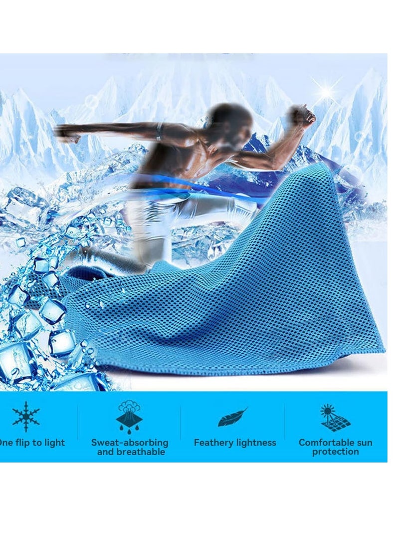 PAMEER 6-Pack Cooling Towel, Ice Towel, Microfiber Sweat Towel Cloth, Soft Breathable Chilly Towel for Yoga, Sport, Gym, Workout, Fitness, Running & More Activities, 90x30cm.  - Image 5