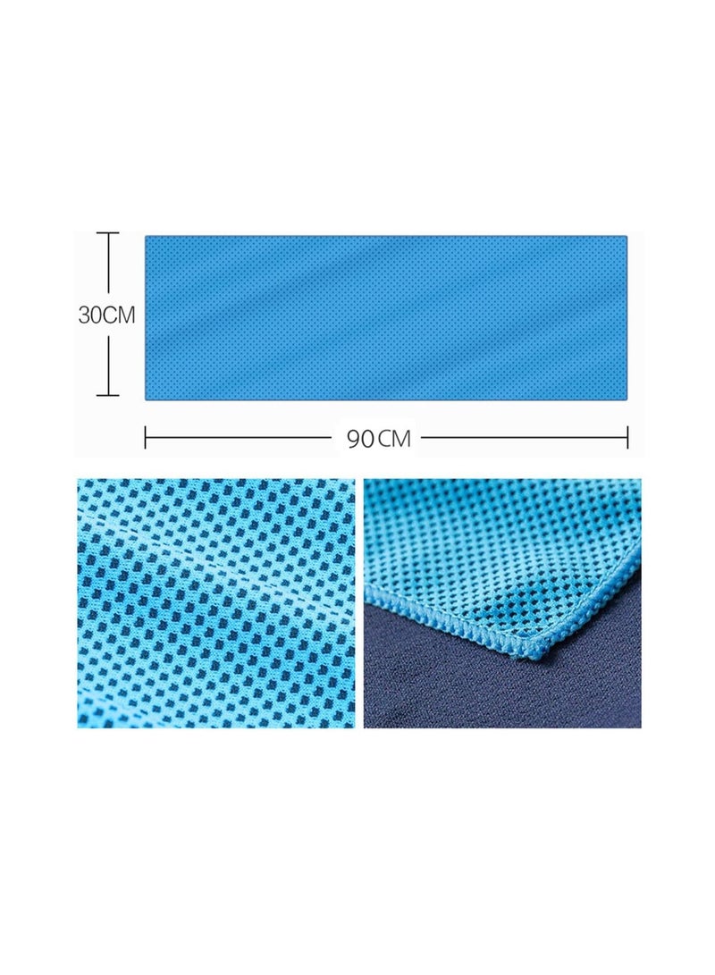 6-Pack Cooling Towel, Ice Towel, Microfiber Sweat Towel Cloth, Soft Breathable Chilly Towel for Yoga, Sport, Gym, Workout, Fitness, Running & More Activities, 90x30cm.