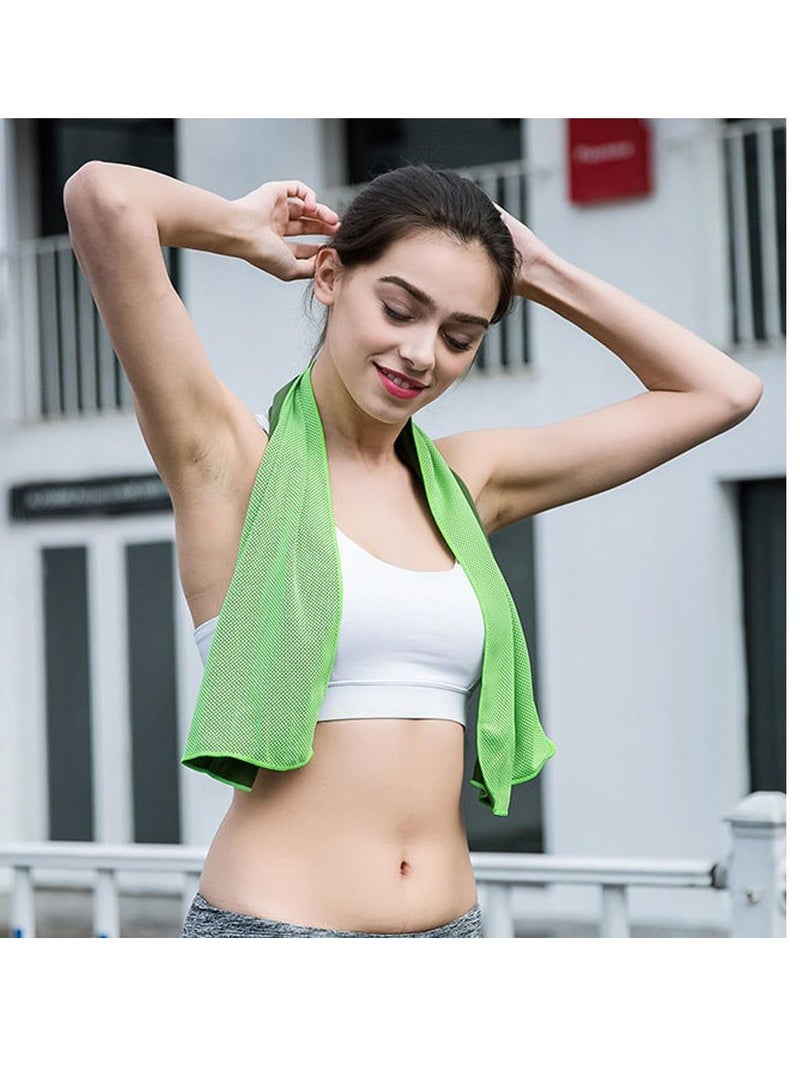 6-Pack Cooling Towel, Ice Towel, Microfiber Sweat Towel Cloth, Soft Breathable Chilly Towel for Yoga, Sport, Gym, Workout, Fitness, Running & More Activities, 90x30cm.