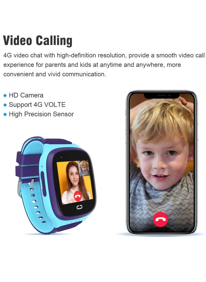 AROAQ - 4G Kids Smart Watch for Boys Girls, Waterproof Smartwatch Phone with GPS Tracker WiFi Video Phone Call SOS Camera Puzzle Games Wristwatch GPS Watch for Children - Image 1