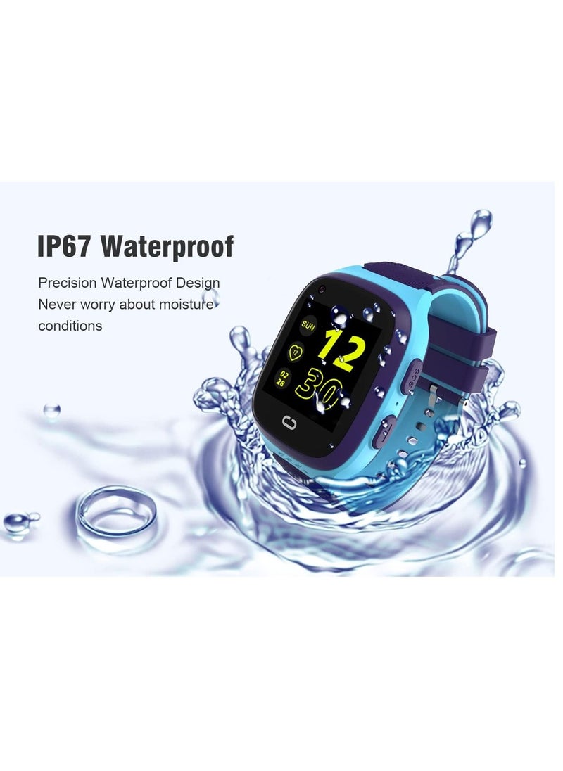 AROAQ - 4G Kids Smart Watch for Boys Girls, Waterproof Smartwatch Phone with GPS Tracker WiFi Video Phone Call SOS Camera Puzzle Games Wristwatch GPS Watch for Children - Image 1
