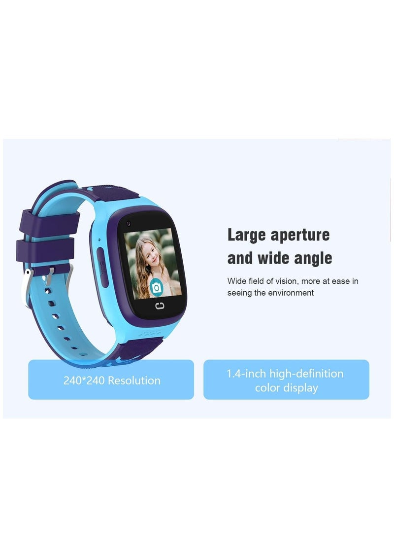 AROAQ - 4G Kids Smart Watch for Boys Girls, Waterproof Smartwatch Phone with GPS Tracker WiFi Video Phone Call SOS Camera Puzzle Games Wristwatch GPS Watch for Children - Image 1