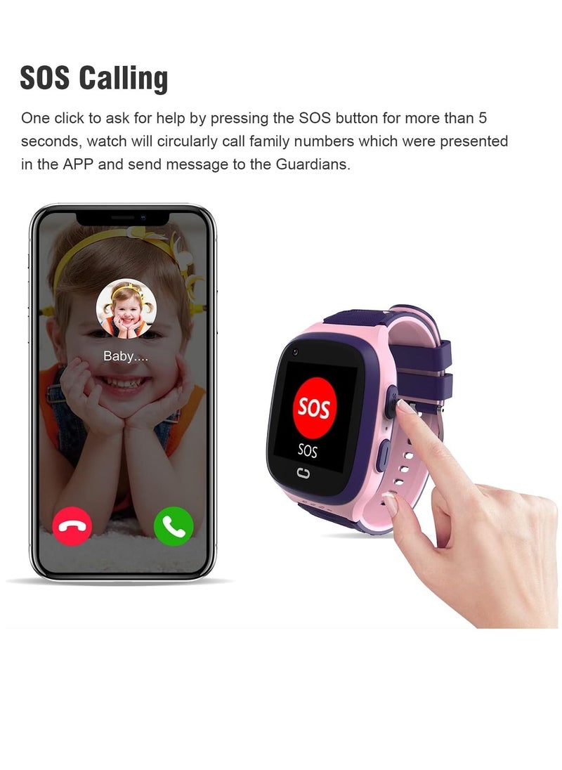 AROAQ - 4G Kids Smart Watch for Boys Girls, Waterproof Smartwatch Phone with GPS Tracker WiFi Video Phone Call SOS Camera Puzzle Games Wristwatch GPS Watch for Children - Image 1