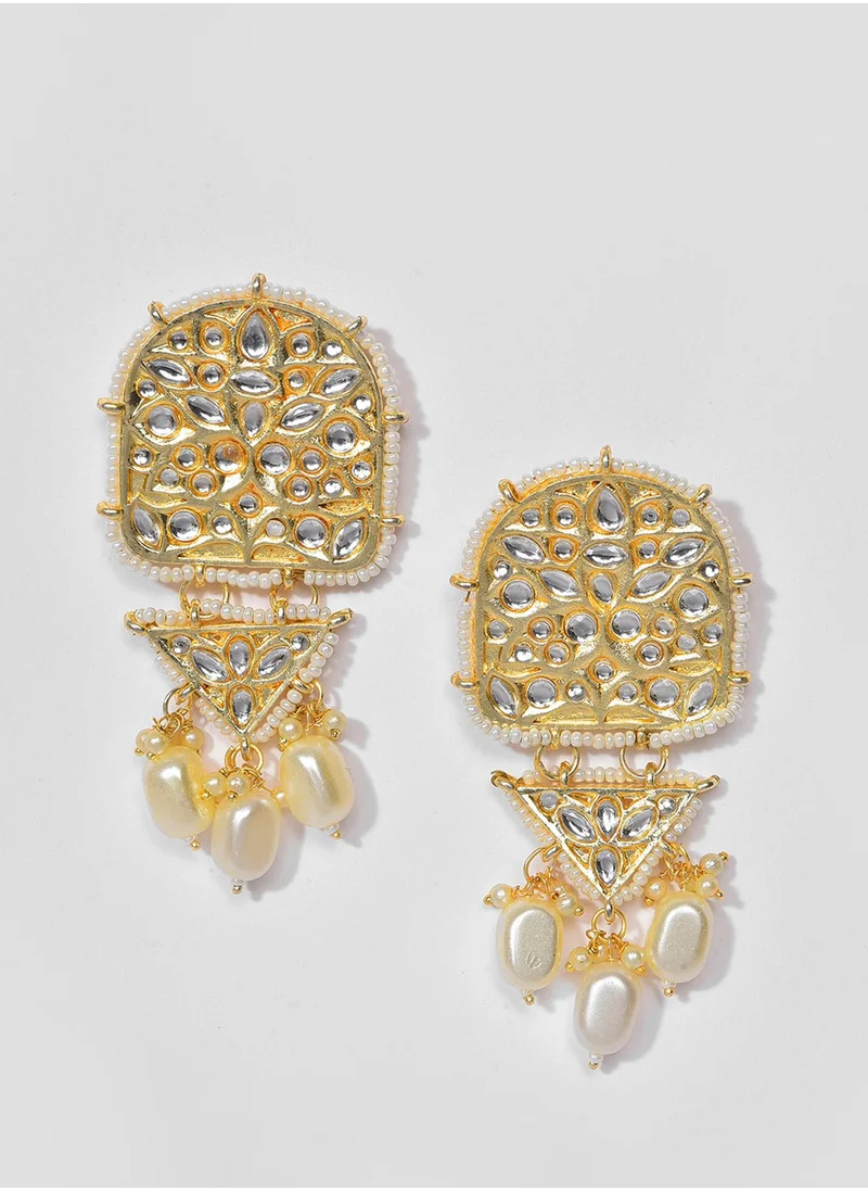 سوهي Stone-Studded & Pearl Beaded Jewellery Set