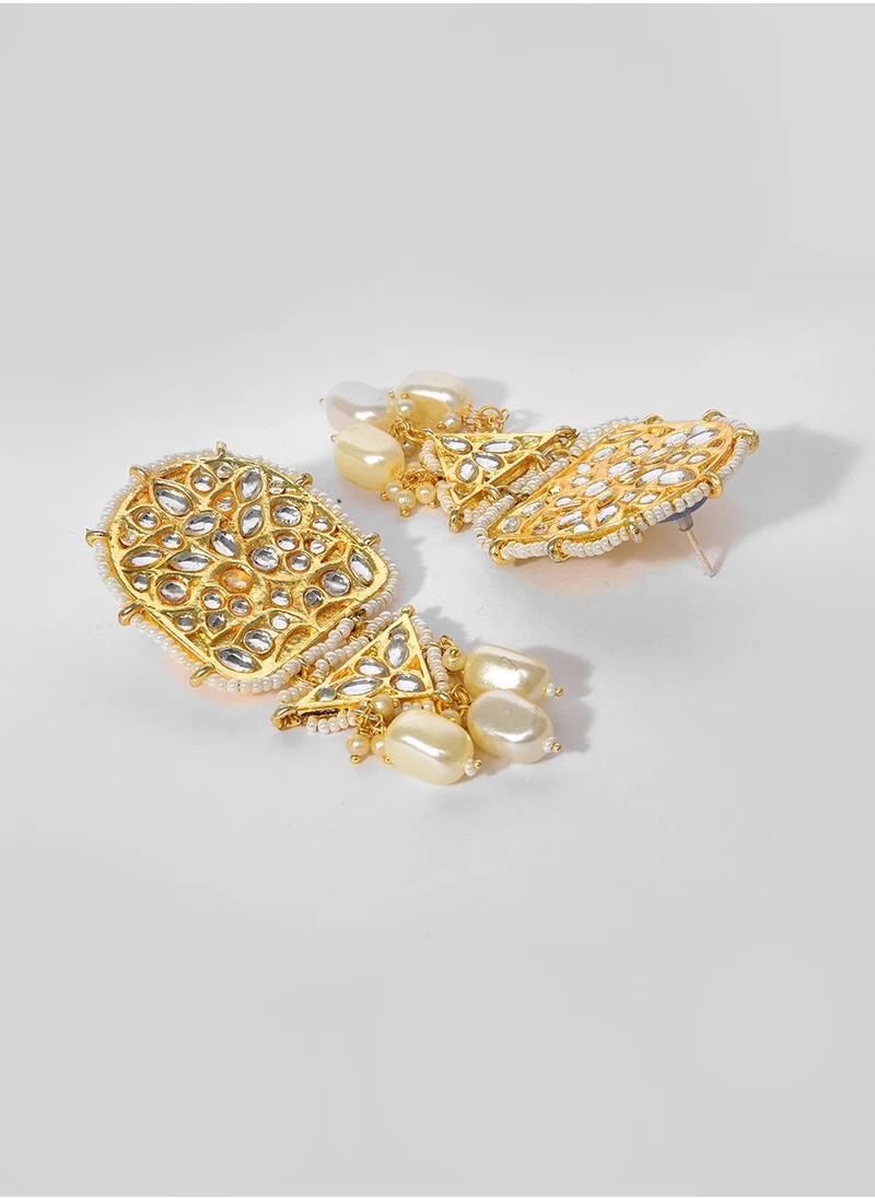سوهي Stone-Studded & Pearl Beaded Jewellery Set