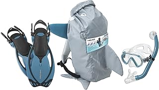 Mares Head Italian Collection Premium Youth Sea Pals Character Kids Mask Fin Snorkel Set Snorkeling Gear - Ultra-Clear - Image 1