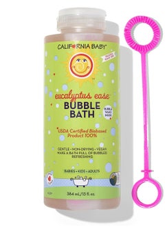 California Baby California Baby Eucalyptus Ease Bubble Bath | 100% Plant-Based Ingredients | Refreshing Eucalyptus Scent | Hypoallergenic Bubble Bath for Sensitive Skin | Bubble Wand Included | 384 mL / 13 oz.  - Image 1