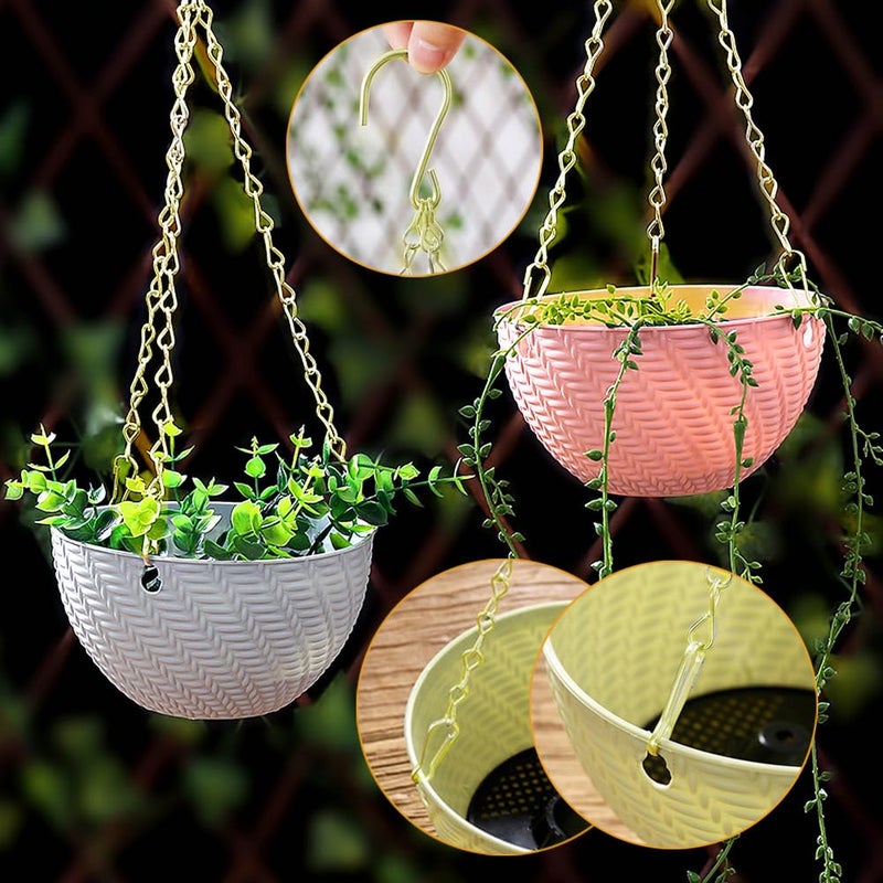 YINGFENG 236 Inch Gold Hanging Baskets Chains - Adjustable Length, Brass Decorative Metal Chain with A Great Assortment of Hooks for Hanging Bird Feeders Planters Baskets Billboards Ornaments, Chain Hooks DIY - Image 2