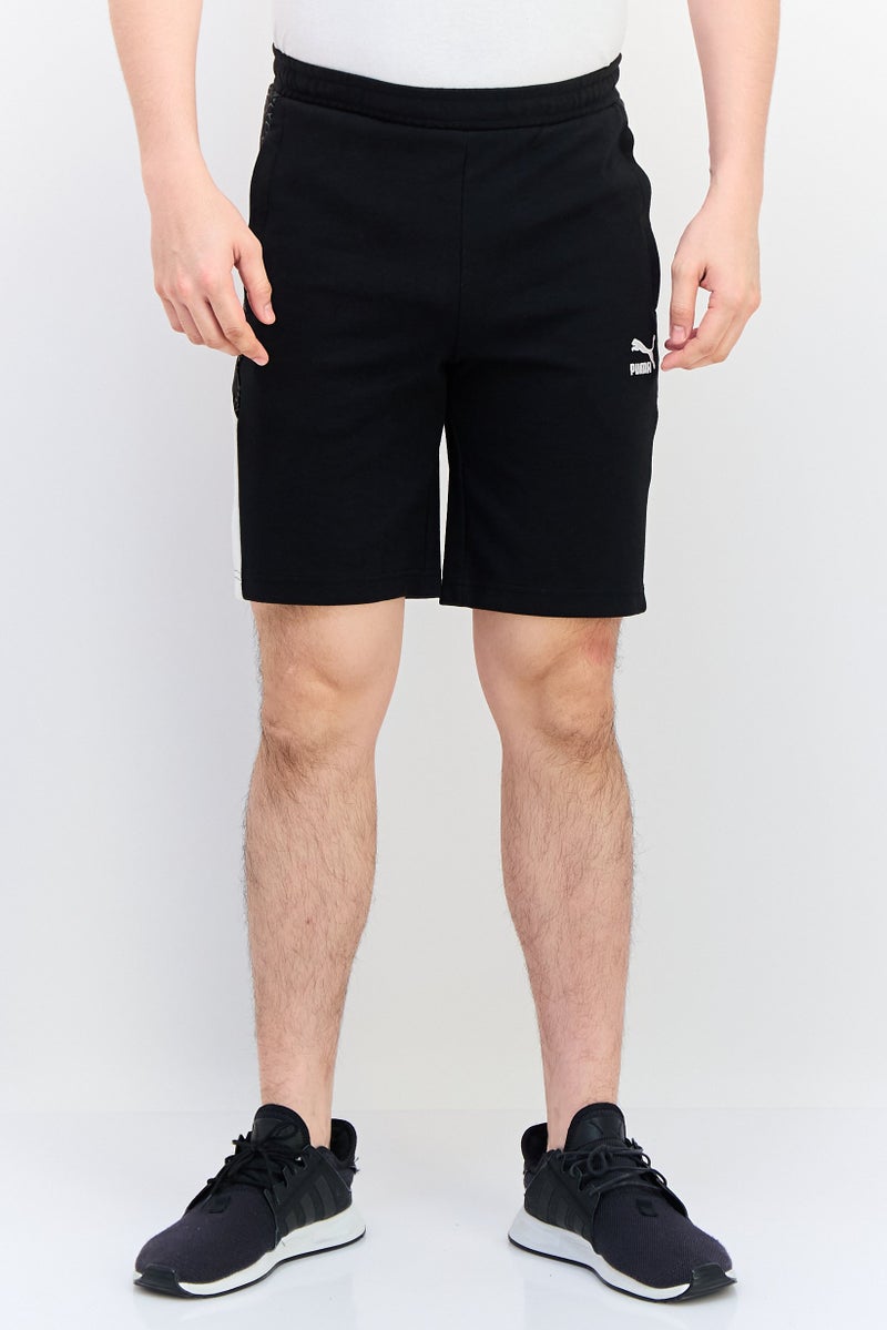 PUMA Men Slim Fit Brand Logo Outdoor Shorts, Black - Image 1