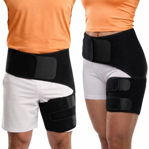 soulvinee Hip Thigh Support Groin Support Brace Compression Thigh Strap Wrap for Recovery Sports Pain Relief (Thigh Supports) - Image 1