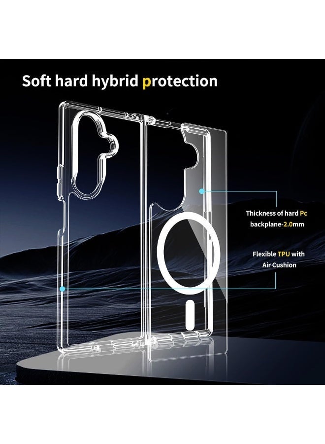 MIGOFAST Samsung Fold 8 Ultra Case, [Premium Touch Feel] [Compatible with MagSafe] [Wireless Charging] Military Grade Protection Slim Stylish Phone Case for Samsung Galaxy Z Fold 8 Ultra 5G, Clear - Image 4